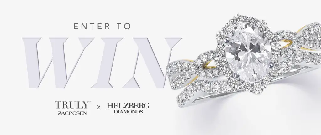 Win A $6,000 Ring + Wedding Band Set In The TRULY Zac Posen Helzberg Diamonds Sweepstakes