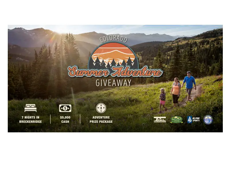 Win A 7-Night Vacation In Breckenridge With Outdoor Activities + $5,000 Cash - Breckenridge Colorado Summer Adventure Giveaway