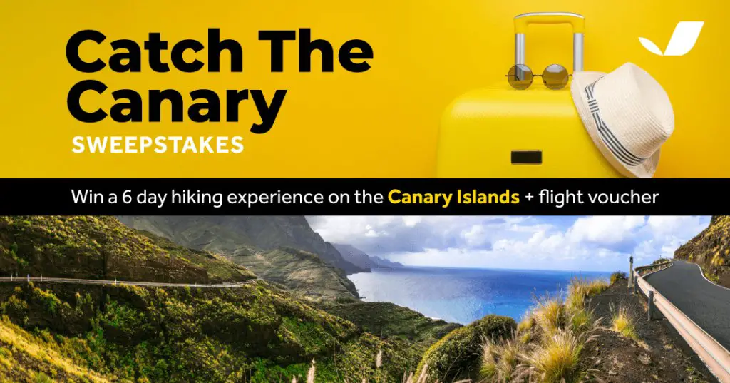 Win A Canary Islands Hiking Trip For 2 In The Catch The Canary Sweepstakes