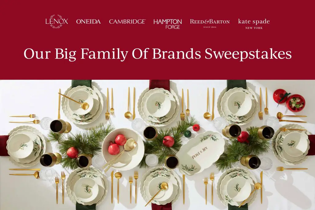 Win A French Perle Berry Dinnerware Set & More  In The Lenox Our Big Family of Brands Sweepstakes