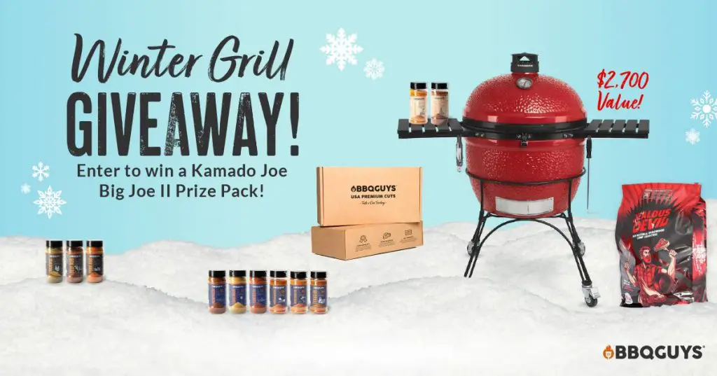 Win A Kamado Joe Big Joe II 24-Inch Ceramic Grill  And More In The BBQGuys Winter Grill Giveaway