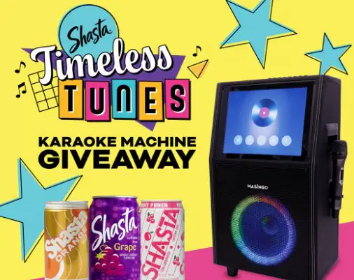 Win A Karaoke Machine, 2 Packs of Shasta Soda & More