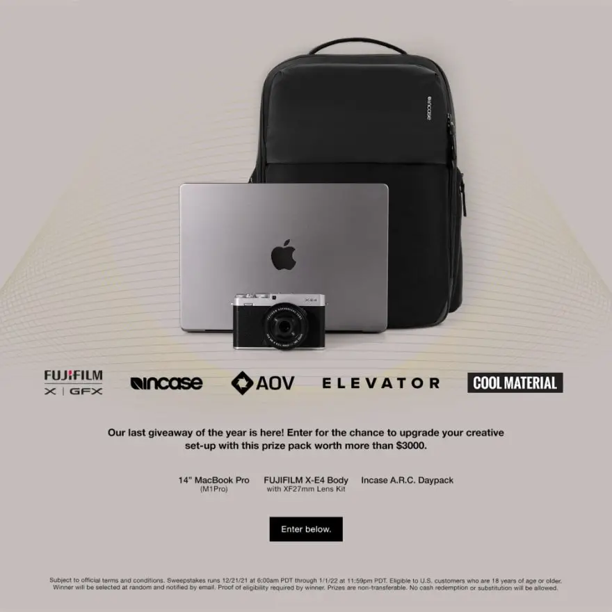 Win A MacBook Pro, Camera And Bag In The Incase End Of The Year Giveaway