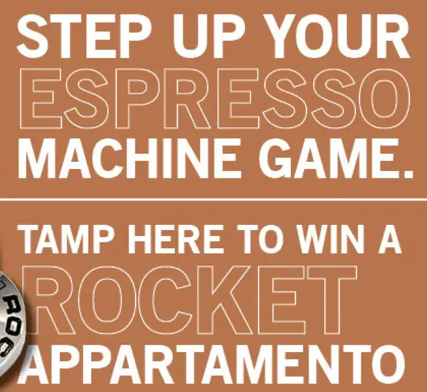 Win a Rocket Expresso Machine Sweepstakes