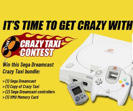 Win a Sega Dreamcast Crazy Taxi Bundle