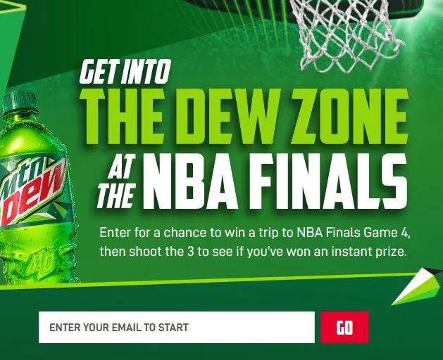 Win A Trip For 2 People To The NBA Finals Game 4 In The the MTN DEW NBA Playoffs Sweepstakes $ Instant Win Game