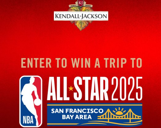 Win A Trip For 2 To The 2025 NBA All-Star Game In The Kendall-Jackson & NBA All-Star Sweepstakes