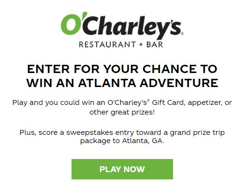 Win A Trip For 4 To World Of Coca Cola In Atlanta In The Coca Cola O’Charley’s Sweepstakes & Instant Win Game