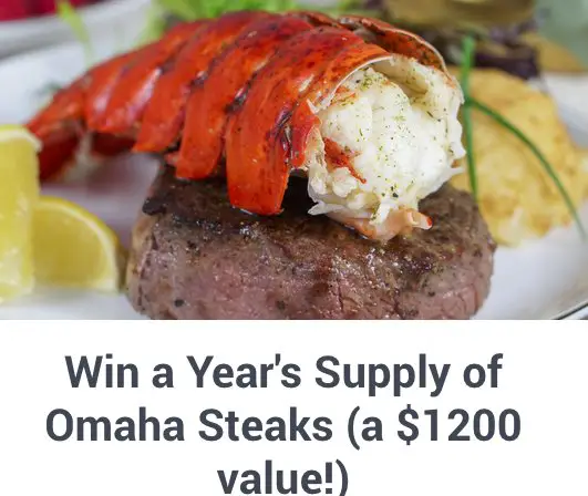 Win a Year's Supply of Omaha Steaks