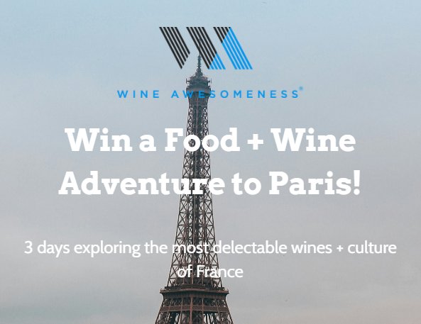 Wine Awesomeness Win A Food + Wine Adventure to Paris Giveaway - Win A Trip For 2 To Paris