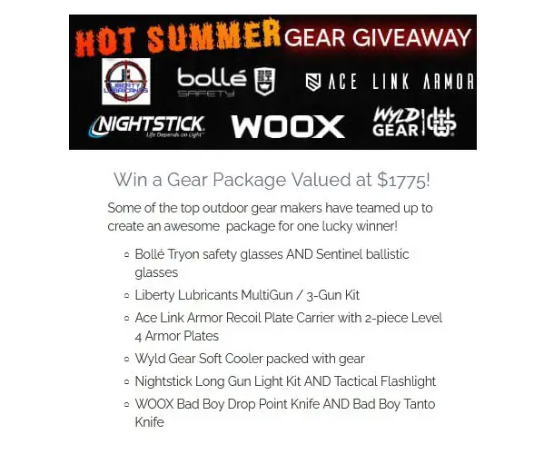 Woox Hot Summer Gear Giveaway - Win Gun Equipment, Accessories and More