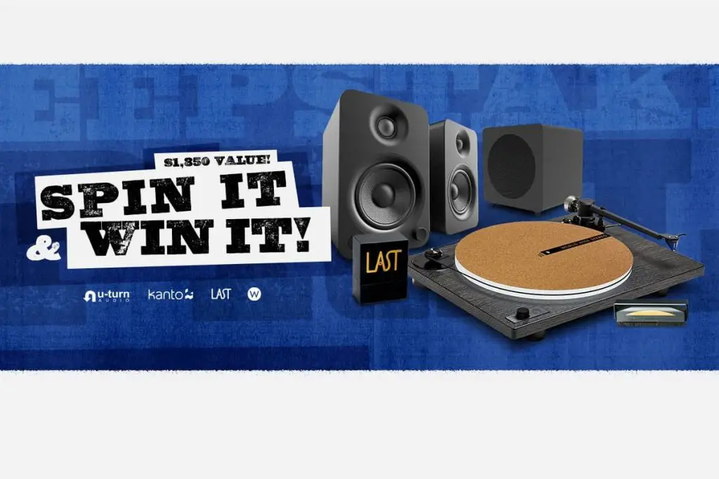 World Wide Stereo April Spin It And Win It Sweepstakes - Win A Turntable, Speakers And More