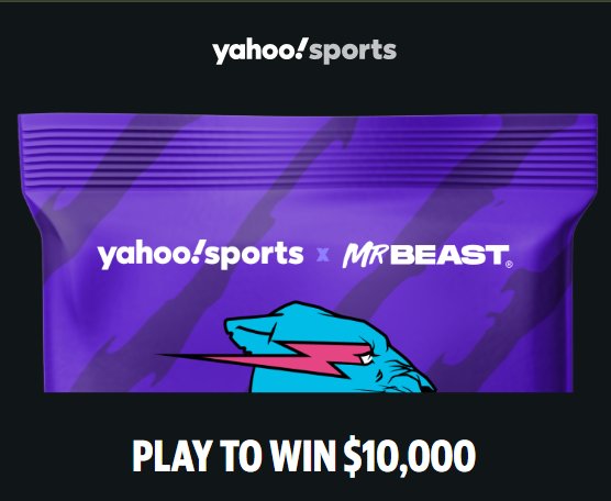 Yahoo Sports MrBeast Card Sweepstakes – Win $10,000 Cash (10 Winners)