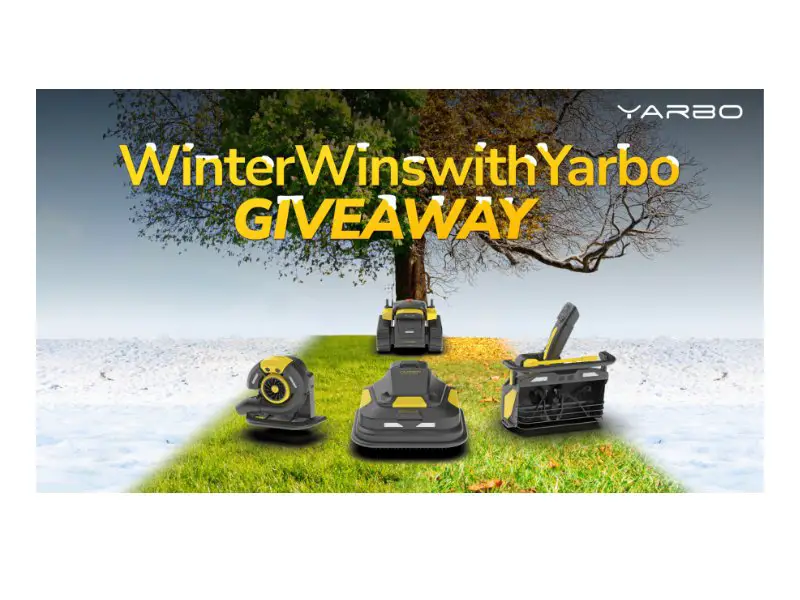 Yarbo Winter Wins Giveaway - Win A Yarbo Unit Or An Amazon Gift Card