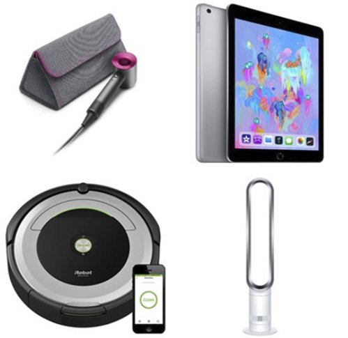 Your Choice! iPad, Dyson Fan, Dyson Hairdryer or iRobot