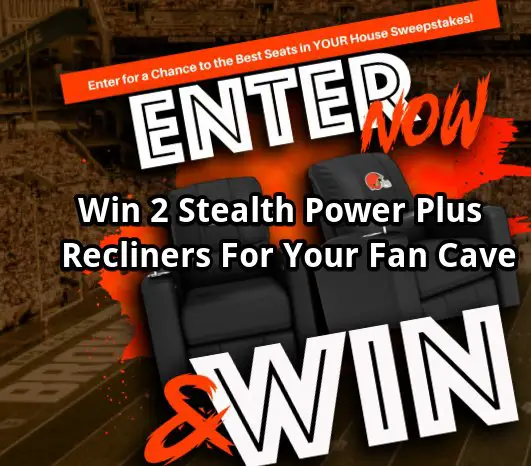 ZipChair Best Seat in YOUR House Sweepstakes -  Win 2 Cleveland Browns Electric Reclining Chairs