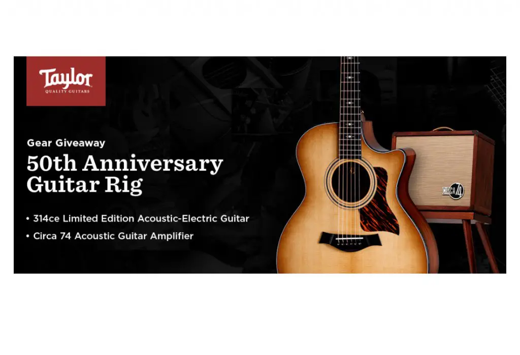 ZZounds Taylor 50th Anniversary Guitar Rig Giveaway - Win A Taylor Acoustic Electric Guitar With Amp
